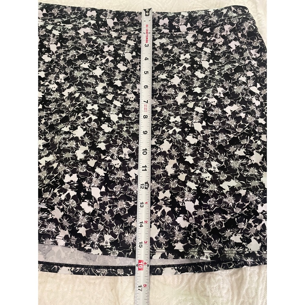 Tranquility by Colorado Clothing Floral Skort Black White Active Skirt XL - Picture 9 of 9